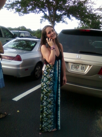 Brittani after the wedding rehersal