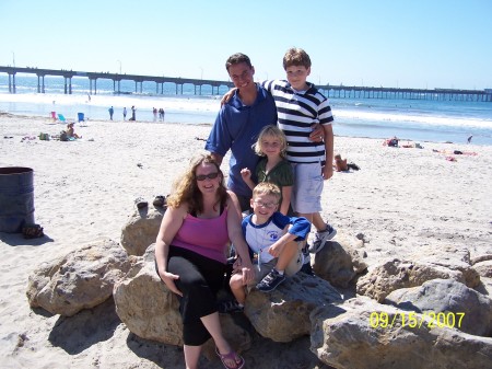 White Family on Balboa Beach San Diego