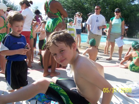 Cameron & Gavin at swim meet