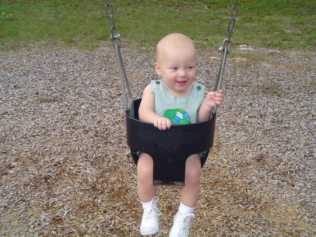 collin swinging, 11 months