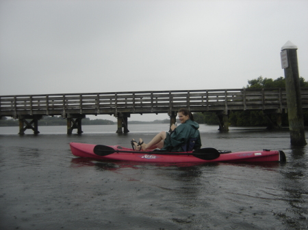 Kayaking in the rain