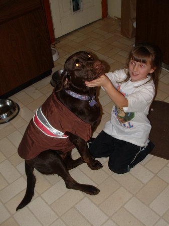 My youngest, Brenna and her dog Rory