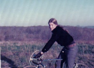 amy on bicycle