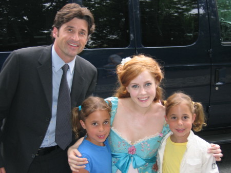 Twins on the set during "Enchanted"