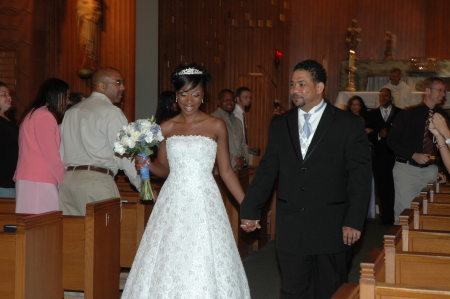 My wife and me on our wedding day