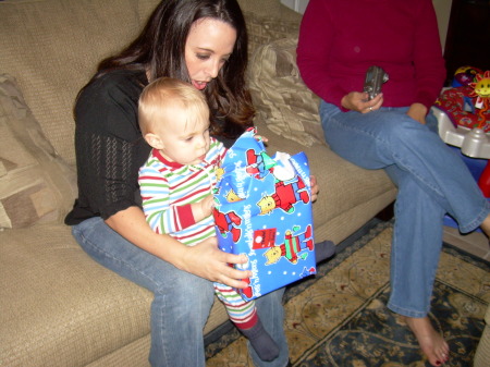 my wife, Cherie, with my youngest, Teagen at Christmas 2006