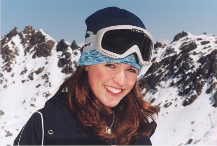 Daughter Ashley, skiing in Verbier Switzerland.