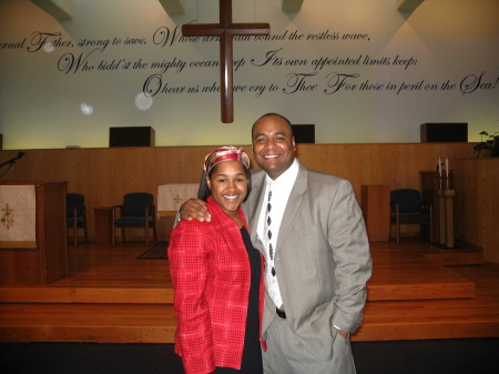 Hubby and i after church