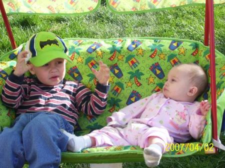 my awesome grandkids,dalton&gracie