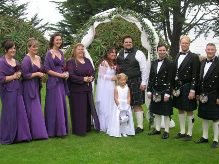 The whole wedding party