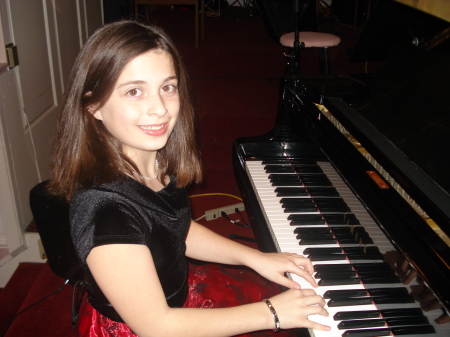 Ashley at her piano recitial 2007