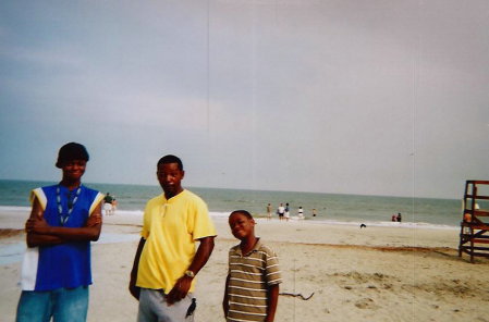 My boys and I hanging at the beach