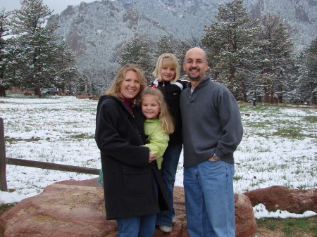 The whole family in Boulder, CO in March.