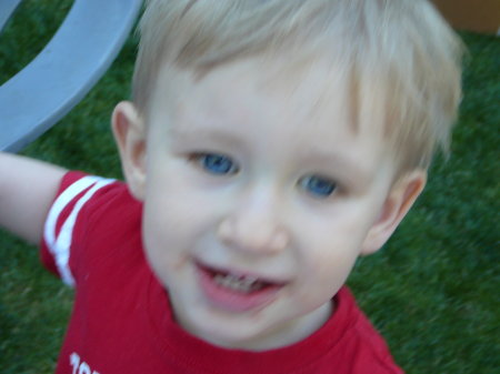 Yes His eyes are that blue! Grandson Carter