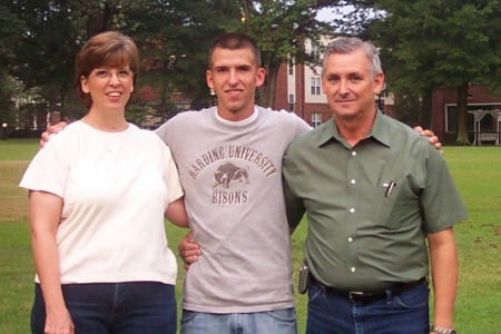 Debbie, David and I at Harding University.