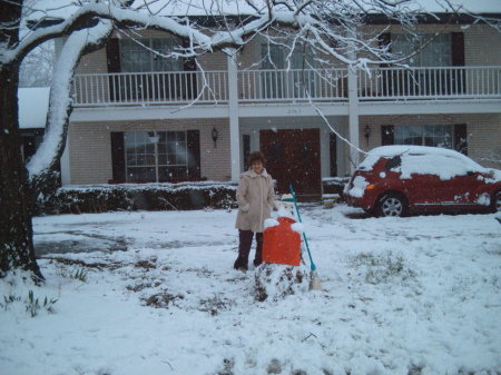 Becca and snowman 03-06-08
