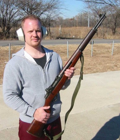 Son Aric with my WWII Garand