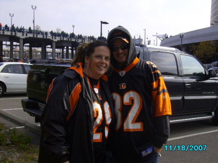 Me and Jr at Bengal's game