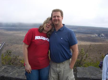 Sonna and I Volcano nat'l Park Big Island Christmas 2007