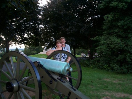 Hubby and I at Gettysburg