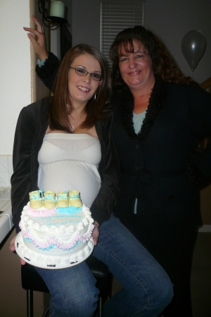 My daughter Brandi and I at her baby shower