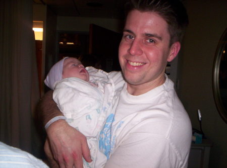 Our son Steven and baby Emma, 2007