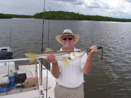 Can we make the snook look bigger, and me smaller?