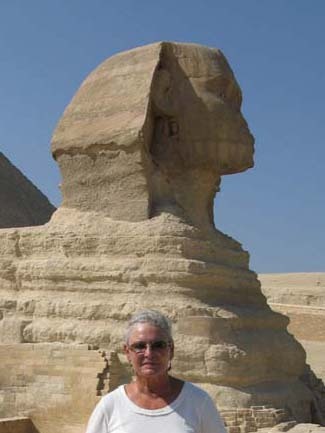 2007: Maxine at the Sphinx in Egypt