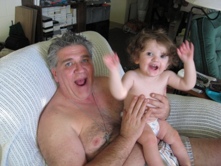 Riley and Grampa Rudy playing.