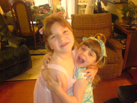 Brianna and Alexis during Easter 2007