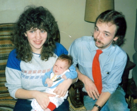 april 1990 with our new born son