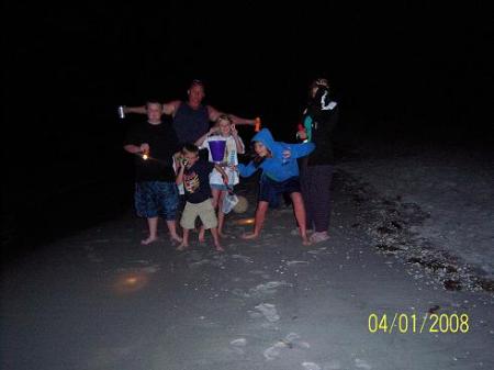 Hunting for crabs at Longboat Key, FL