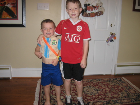 Owen and Flynn at Halloween