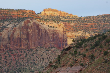 view of the canyon floor after 1200' climb