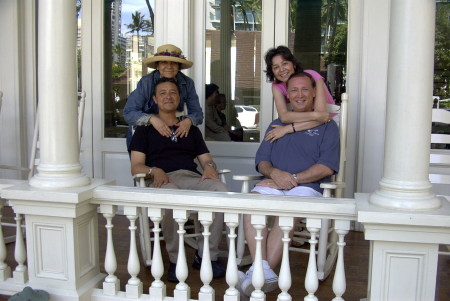 David & Sandra Huff (right) with family in Honolulu, Hawaii