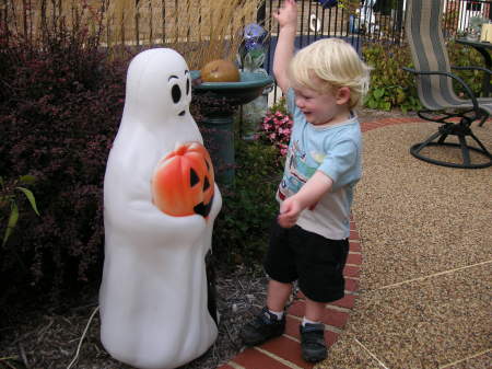 Logan and his ghastly friend October 2007