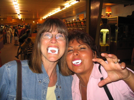 Bentley & I around Halloween 2006 with dracula teeth!