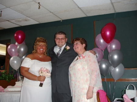 Nephew Mark Marlboeuf and new wife Rhiannon with Mother-In-Law Jay Malboeuf