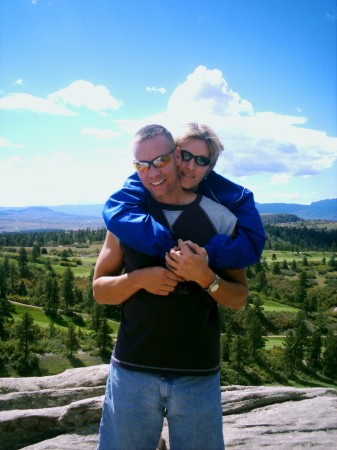 Tim and Bambi hiking/ Castle Rock