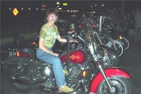 Marla K on Bobby's Harley