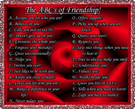 ABC's of FRIENDSHIP