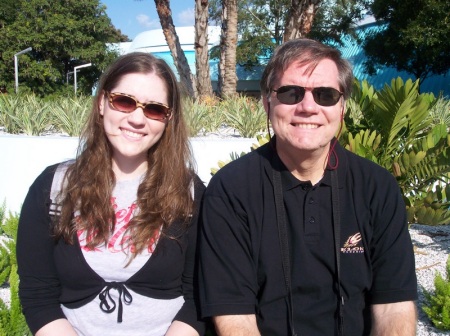 With daughter Becky at Disney World