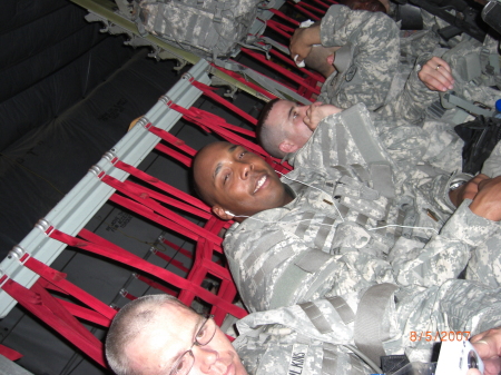 On the flight to Baghdad (C-130)