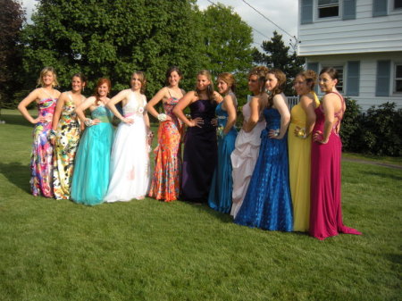 Heather and friends Burncoat Junior Prom