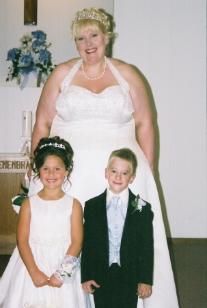 Me with the flower girl and ring bearer