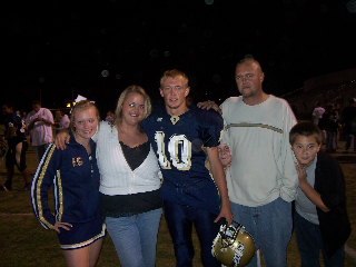 The family Chelsey, Me, Jay, Jonny, Nephew Chris on the EG Field after a Win!!