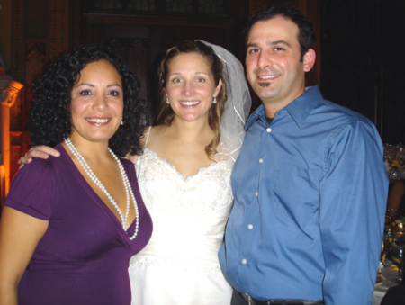 Me and Victor with the blushing bride Julie