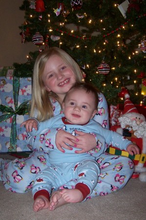 Sarah Frances and Hayden Christmas 2007