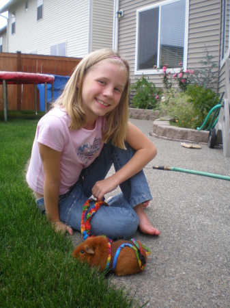 Ashley and her Guinea Pig ~ Buddy