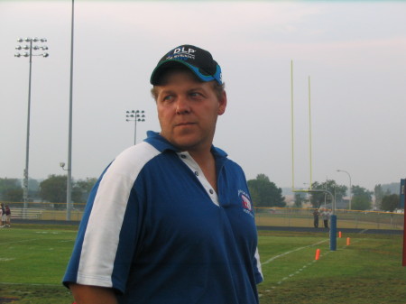 Scott Sichting the night before at ICHS FB game